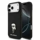 Karl Lagerfeld Liquid Silicone Metal Ikonik tok, iPhone 17 Pro Max - fekete