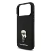 Karl Lagerfeld Liquid Silicone Metal Ikonik tok, iPhone 17 Pro Max - fekete