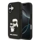 Karl Lagerfeld 3D Rubber Karl and Choupette tok,iPhone 17 - fekete