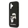 Karl Lagerfeld 3D Rubber Karl and Choupette tok,iPhone 17 - fekete