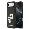 Karl Lagerfeld 3D Rubber Karl and Choupette tok, iPhone Air - fekete