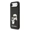Karl Lagerfeld 3D Rubber Karl and Choupette tok, iPhone Air - fekete