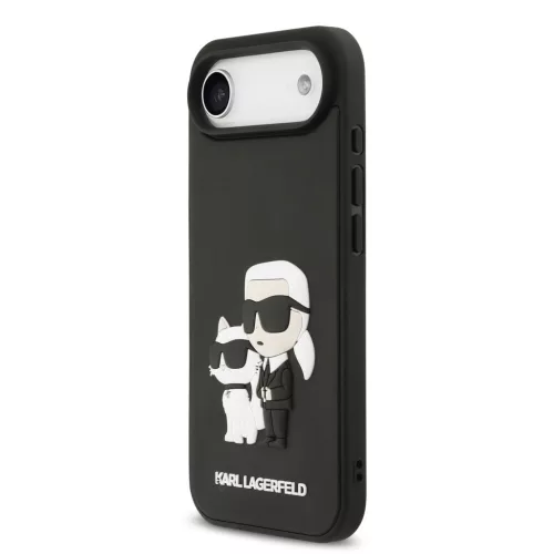 Karl Lagerfeld 3D Rubber Karl and Choupette tok, iPhone Air - fekete