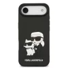 Karl Lagerfeld 3D Rubber Karl and Choupette tok, iPhone Air - fekete