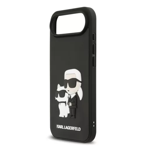 Karl Lagerfeld 3D Rubber Karl and Choupette tok, iPhone Air - fekete
