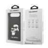Karl Lagerfeld 3D Rubber Karl and Choupette tok, iPhone Air - fekete
