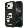 Karl Lagerfeld 3D Rubber Karl and Choupette tok,iPhone 17 Pro - fekete