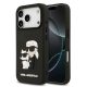 Karl Lagerfeld 3D Rubber Karl and Choupette tok,iPhone 17 Pro - fekete