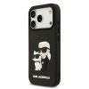 Karl Lagerfeld 3D Rubber Karl and Choupette tok,iPhone 17 Pro - fekete