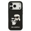 Karl Lagerfeld 3D Rubber Karl and Choupette tok,iPhone 17 Pro - fekete
