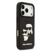 Karl Lagerfeld 3D Rubber Karl and Choupette tok,iPhone 17 Pro - fekete