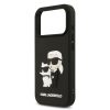 Karl Lagerfeld 3D Rubber Karl and Choupette tok,iPhone 17 Pro - fekete