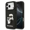 Karl Lagerfeld 3D Rubber Karl and Choupette tok,iPhone 17 Pro Max - fekete