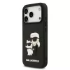 Karl Lagerfeld 3D Rubber Karl and Choupette tok,iPhone 17 Pro Max - fekete