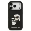 Karl Lagerfeld 3D Rubber Karl and Choupette tok,iPhone 17 Pro Max - fekete