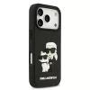 Karl Lagerfeld 3D Rubber Karl and Choupette tok,iPhone 17 Pro Max - fekete