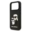 Karl Lagerfeld 3D Rubber Karl and Choupette tok,iPhone 17 Pro Max - fekete