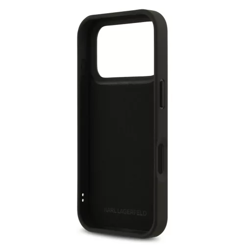 Karl Lagerfeld 3D Rubber Karl and Choupette tok,iPhone 17 Pro Max - fekete