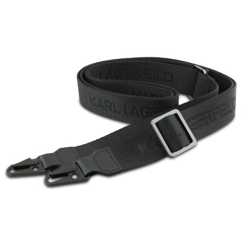 Karl Lagerfeld Saffiano Crossbody Popruh Metal Karl and Choupette tok, iPhone 17 Pro - fekete