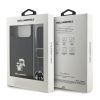 Karl Lagerfeld Saffiano Crossbody Popruh Metal Karl and Choupette tok, iPhone 17 Pro - fekete