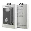 Karl Lagerfeld Saffiano Crossbody Popruh Metal Karl and Choupette tok, iPhone 17 Pro Max - fekete