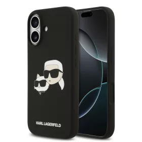   Karl Lagerfeld Liquid Silicone Double Heads MagSafe tok, iPhone 17 - fekete