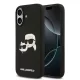 Karl Lagerfeld Liquid Silicone Double Heads MagSafe tok, iPhone 17 - fekete