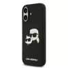 Karl Lagerfeld Liquid Silicone Double Heads MagSafe tok, iPhone 17 - fekete