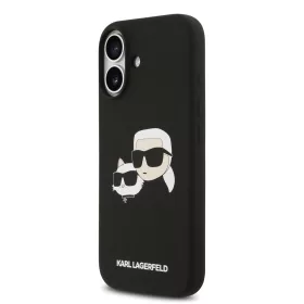   Karl Lagerfeld Liquid Silicone Double Heads MagSafe tok, iPhone 17 - fekete