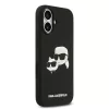 Karl Lagerfeld Liquid Silicone Double Heads MagSafe tok, iPhone 17 - fekete