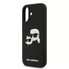 Karl Lagerfeld Liquid Silicone Double Heads MagSafe tok, iPhone 17 - fekete