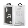 Karl Lagerfeld Liquid Silicone Double Heads MagSafe tok, iPhone 17 - fekete