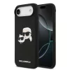 Karl Lagerfeld Liquid Silicone Double Heads MagSafe tok, iPhone Air - fekete