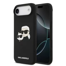   Karl Lagerfeld Liquid Silicone Double Heads MagSafe tok, iPhone Air - fekete