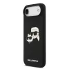 Karl Lagerfeld Liquid Silicone Double Heads MagSafe tok, iPhone Air - fekete