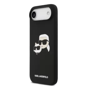   Karl Lagerfeld Liquid Silicone Double Heads MagSafe tok, iPhone Air - fekete