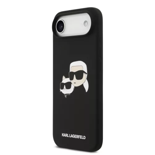 Karl Lagerfeld Liquid Silicone Double Heads MagSafe tok, iPhone Air - fekete