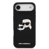 Karl Lagerfeld Liquid Silicone Double Heads MagSafe tok, iPhone Air - fekete