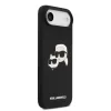 Karl Lagerfeld Liquid Silicone Double Heads MagSafe tok, iPhone Air - fekete