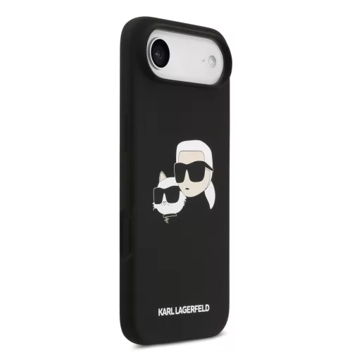 Karl Lagerfeld Liquid Silicone Double Heads MagSafe tok, iPhone Air - fekete