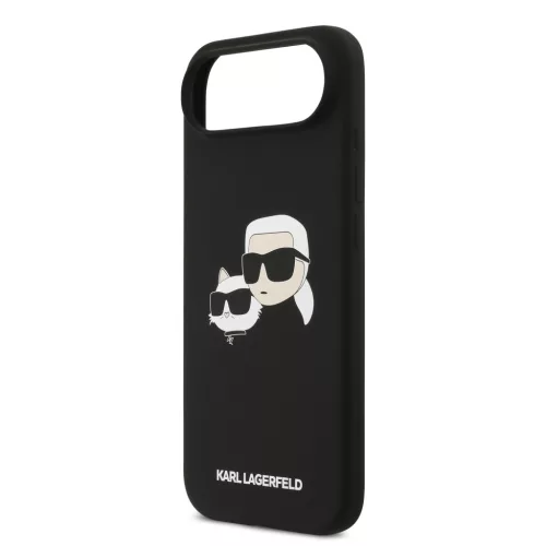 Karl Lagerfeld Liquid Silicone Double Heads MagSafe tok, iPhone Air - fekete