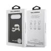 Karl Lagerfeld Liquid Silicone Double Heads MagSafe tok, iPhone Air - fekete
