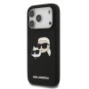 Karl Lagerfeld Liquid Silicone Double Heads MagSafe tok, iPhone 17 Pro - fekete