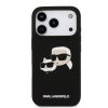 Karl Lagerfeld Liquid Silicone Double Heads MagSafe tok, iPhone 17 Pro - fekete