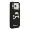 Karl Lagerfeld Liquid Silicone Double Heads MagSafe tok, iPhone 17 Pro - fekete