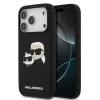 Karl Lagerfeld Liquid Silicone Double Heads MagSafe tok, iPhone 17 Pro Max - fekete