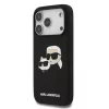 Karl Lagerfeld Liquid Silicone Double Heads MagSafe tok, iPhone 17 Pro Max - fekete