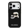 Karl Lagerfeld Liquid Silicone Double Heads MagSafe tok, iPhone 17 Pro Max - fekete