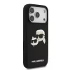 Karl Lagerfeld Liquid Silicone Double Heads MagSafe tok, iPhone 17 Pro Max - fekete