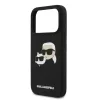 Karl Lagerfeld Liquid Silicone Double Heads MagSafe tok, iPhone 17 Pro Max - fekete